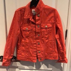 Red-orange Jean jacket